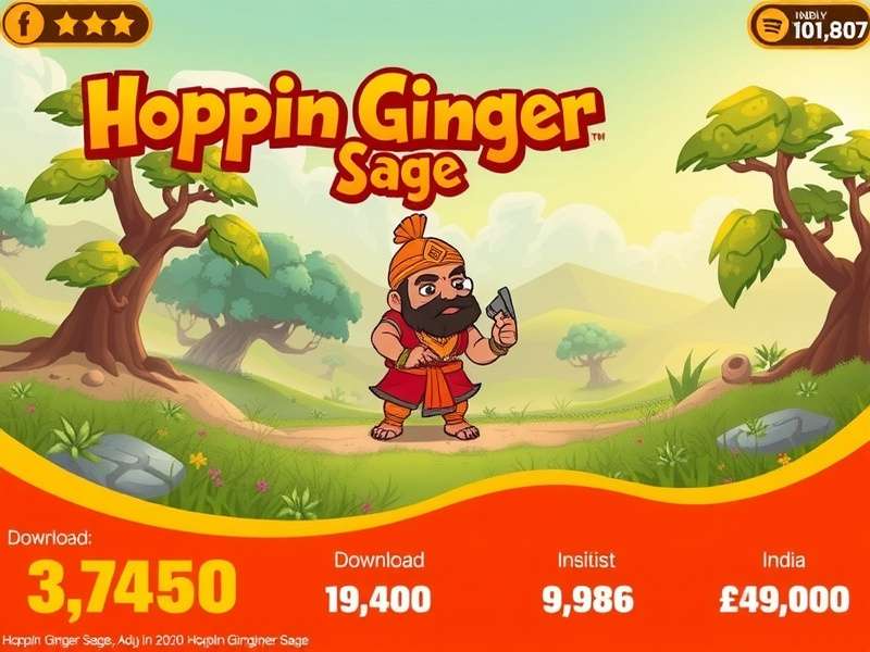 Infographic showing Hoppin Ginger Sage download statistics in India