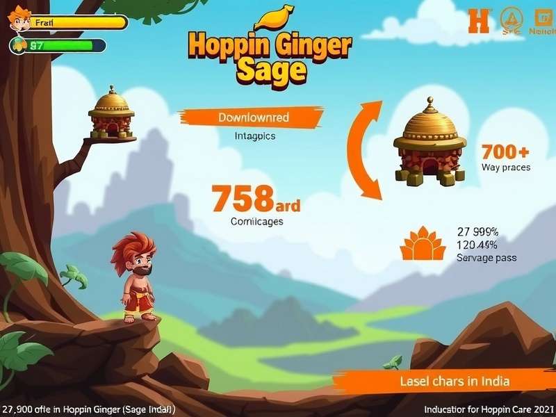 Hoppin Ginger Sage gameplay screenshot showing character in Indian landscape